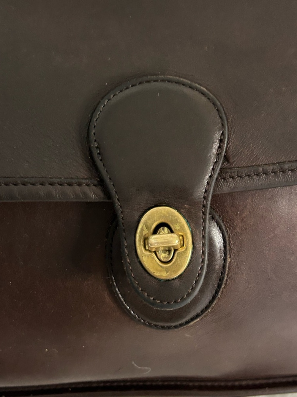 Vintage Coach NYC Station Bag Brown Glove Leather Crossbody Top Handle Rare USA - Picture 10 of 14